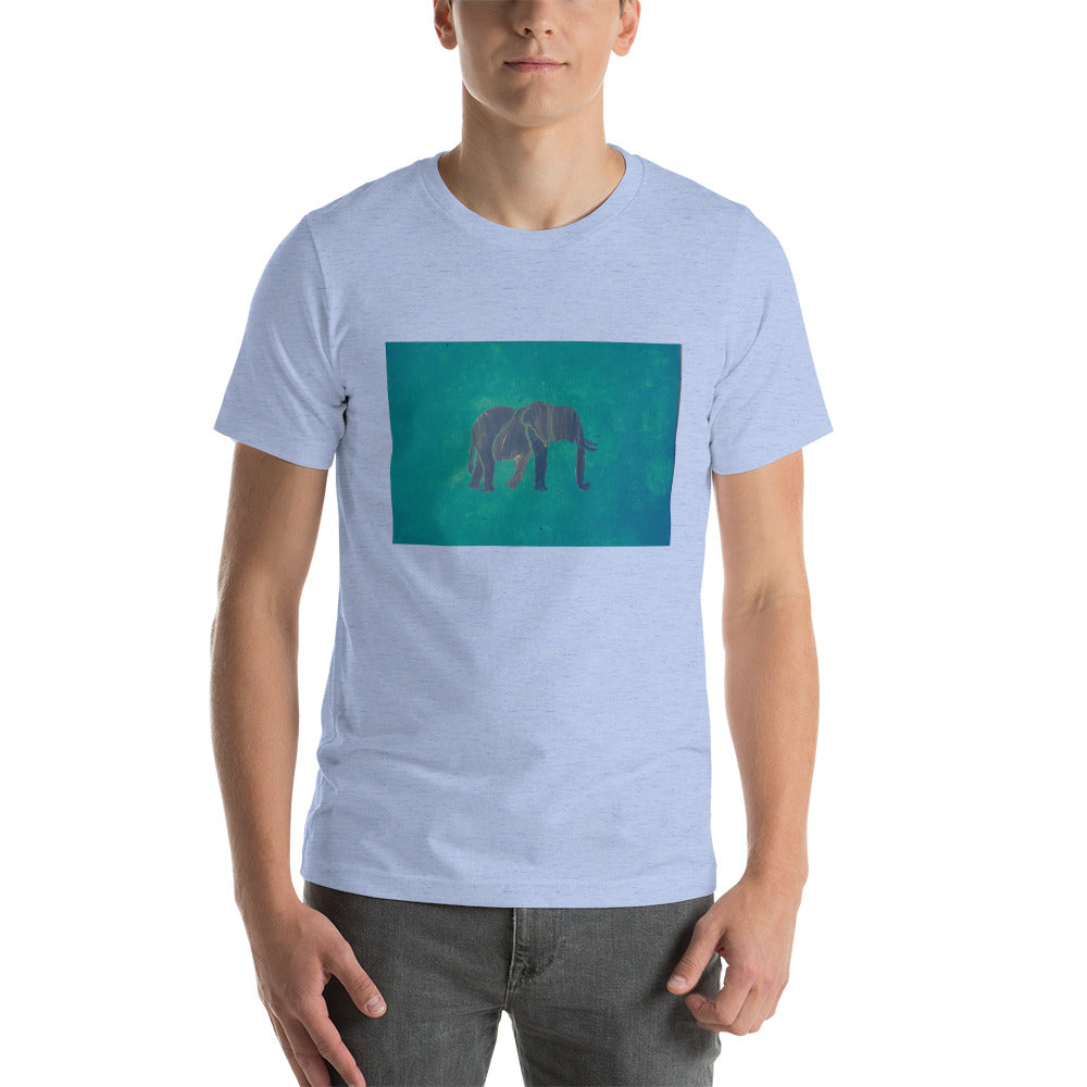 Blue green Elephant Short-Sleeve Unisex T-Shirt