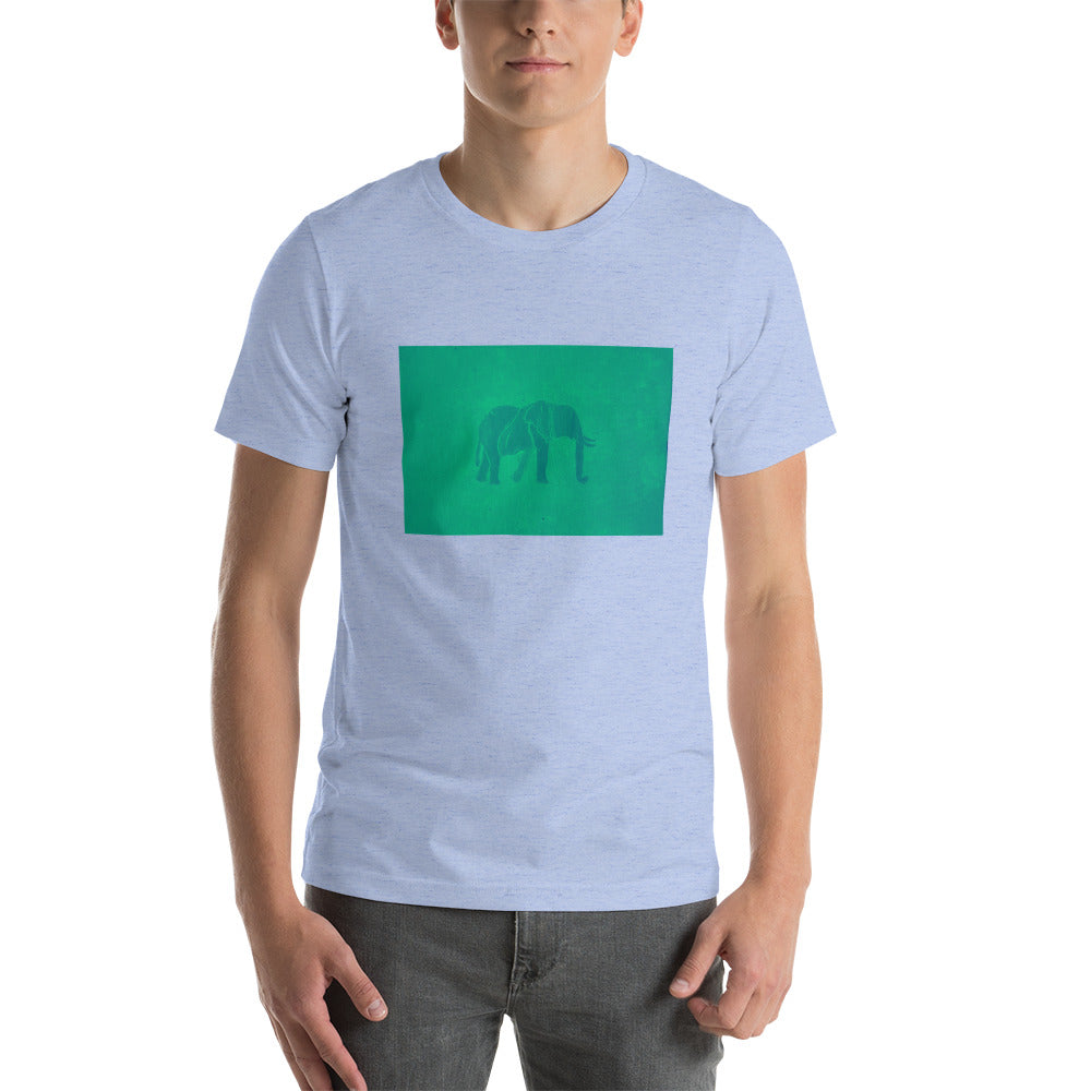 Bright Green Elephant Short-Sleeve Unisex T-Shirt