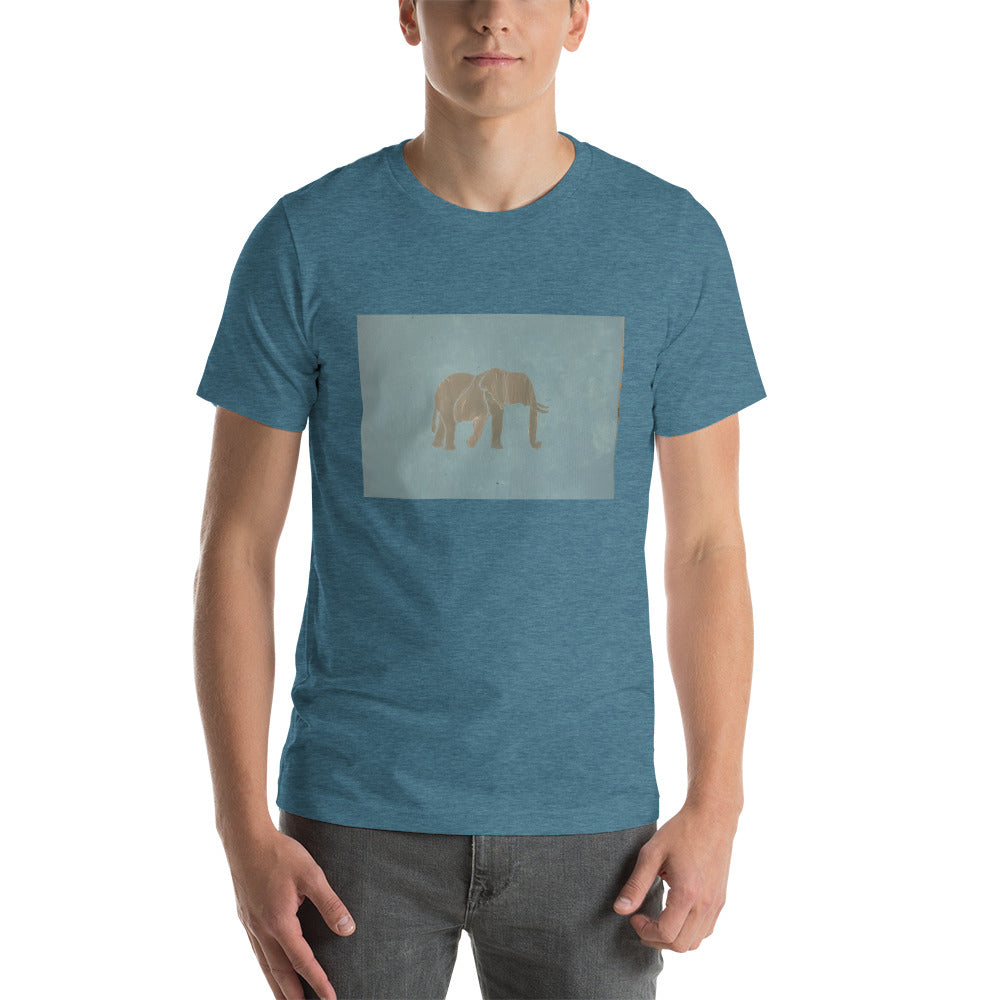 Light Blue Elephant Short-Sleeve Unisex T-Shirt