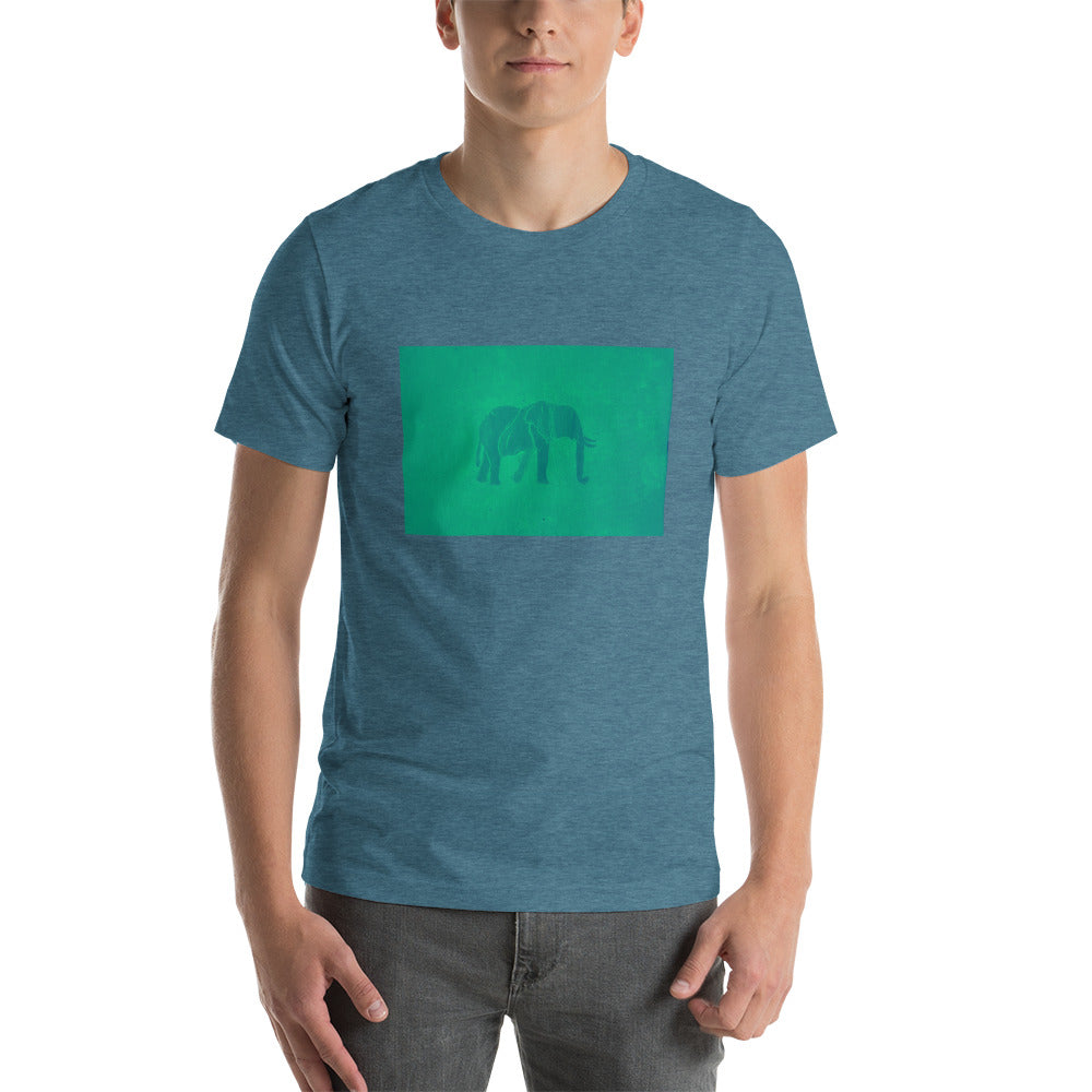 Bright Green Elephant Short-Sleeve Unisex T-Shirt