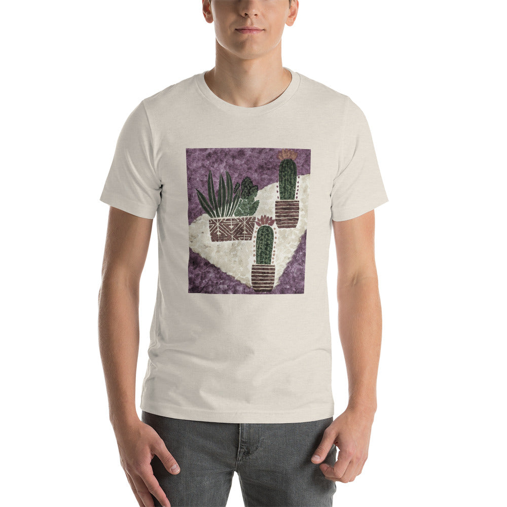 Cacti purple Short-Sleeve Unisex T-Shirt