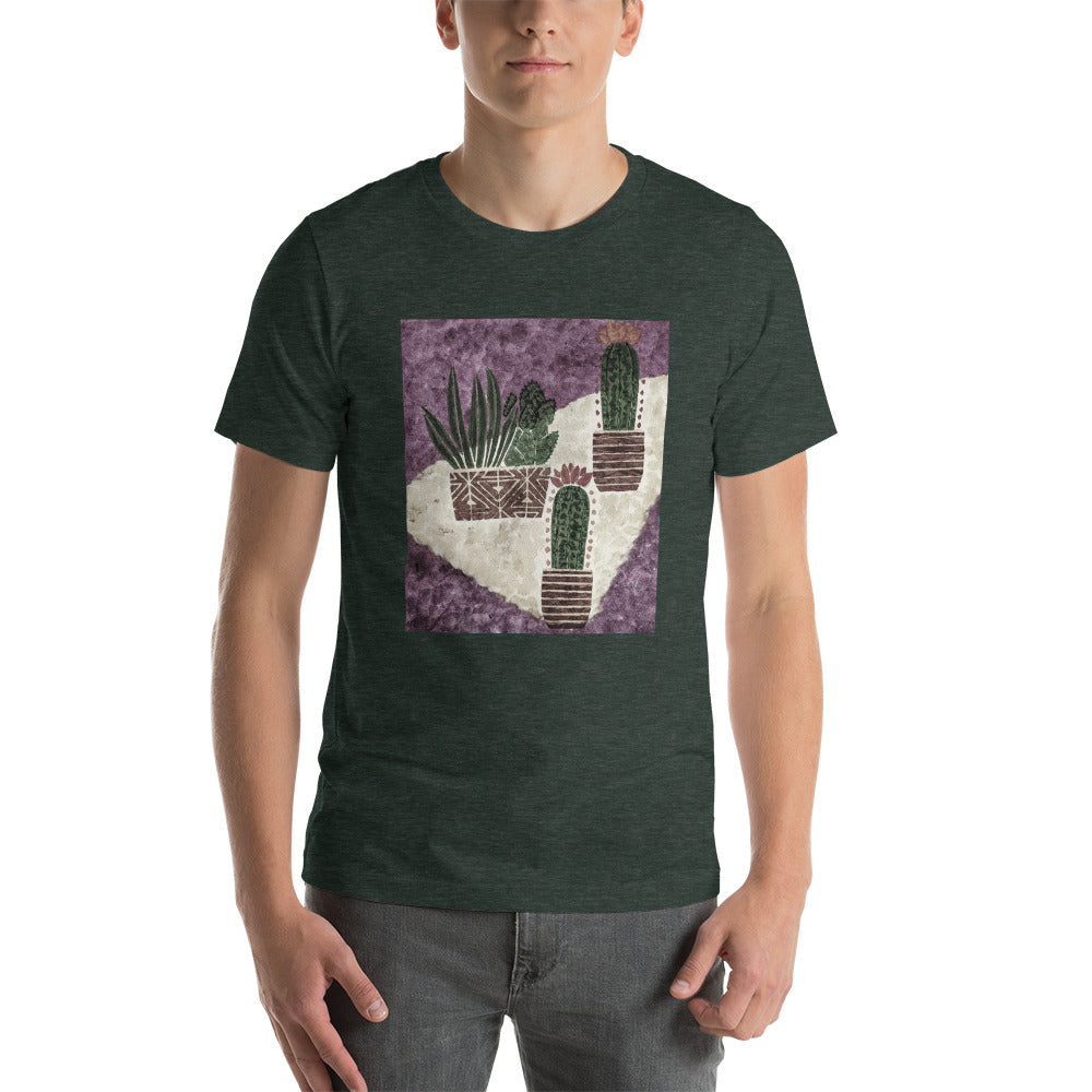 Cacti purple Short-Sleeve Unisex T-Shirt