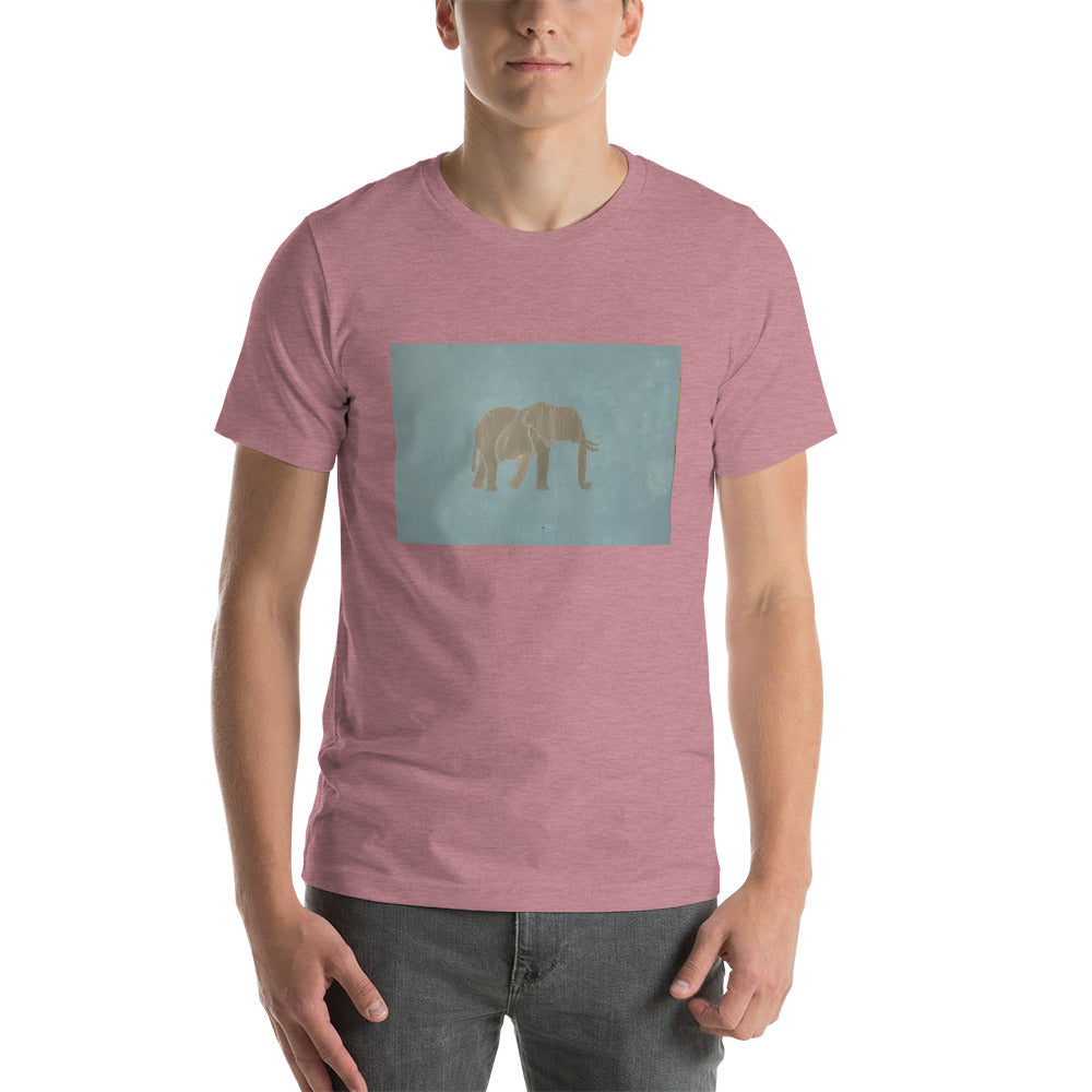 Light Blue Elephant Short-Sleeve Unisex T-Shirt