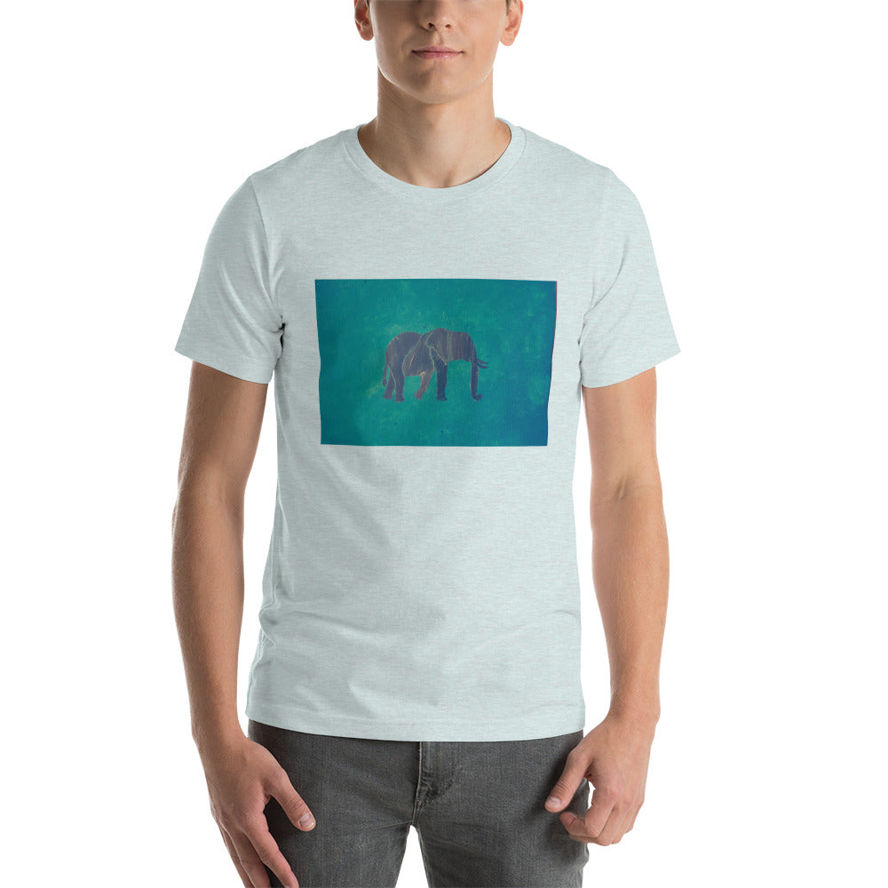 Blue green Elephant Short-Sleeve Unisex T-Shirt