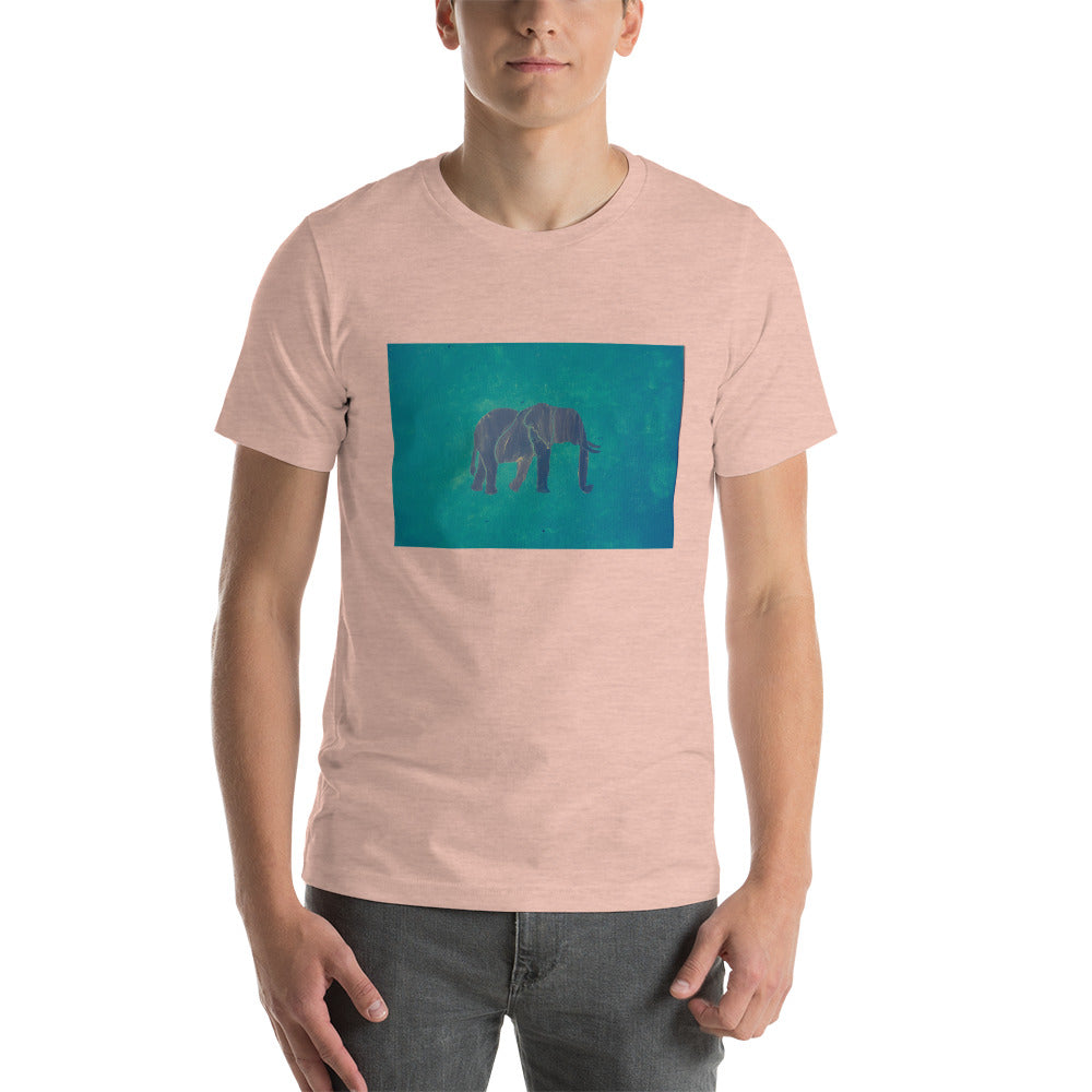 Blue green Elephant Short-Sleeve Unisex T-Shirt