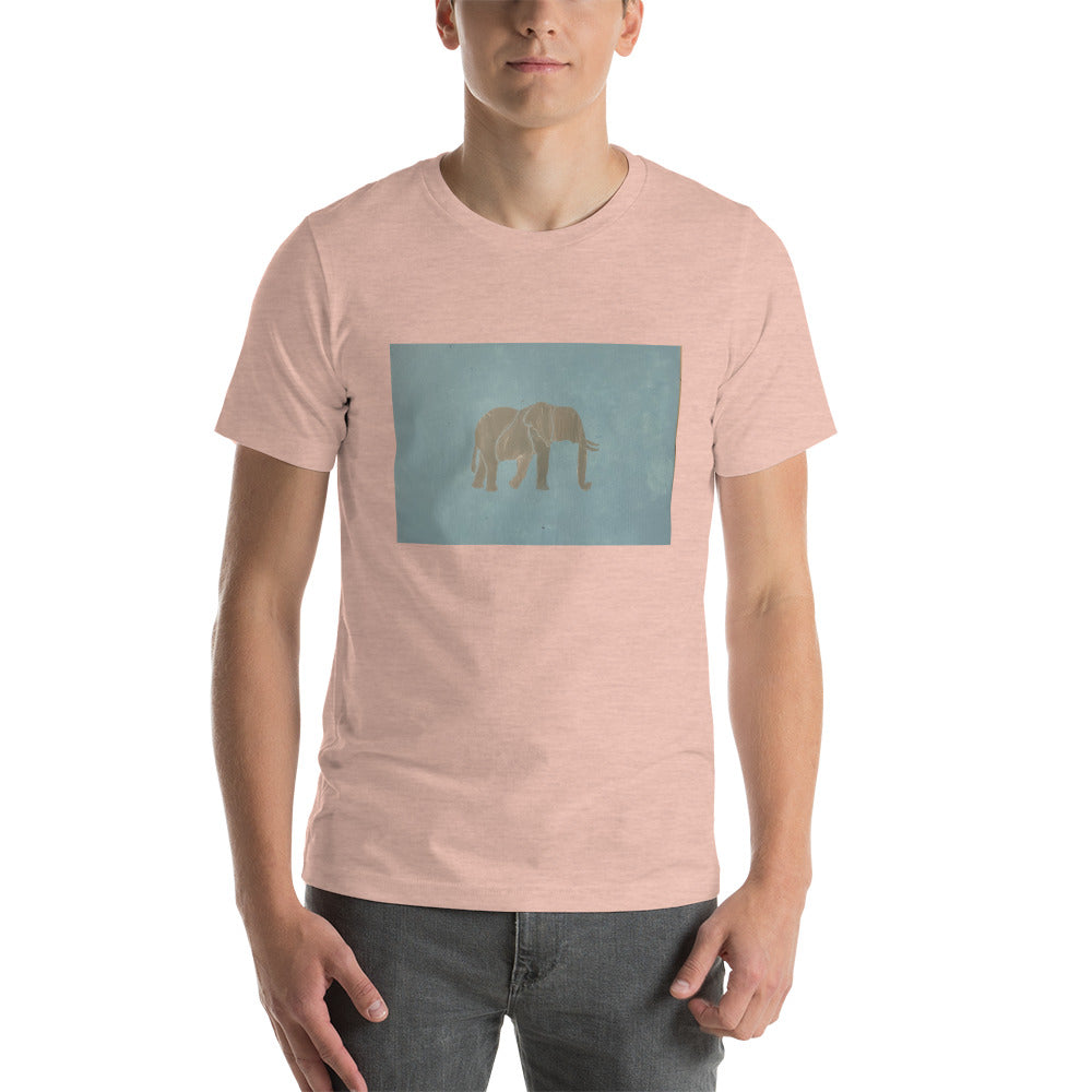 Light Blue Elephant Short-Sleeve Unisex T-Shirt