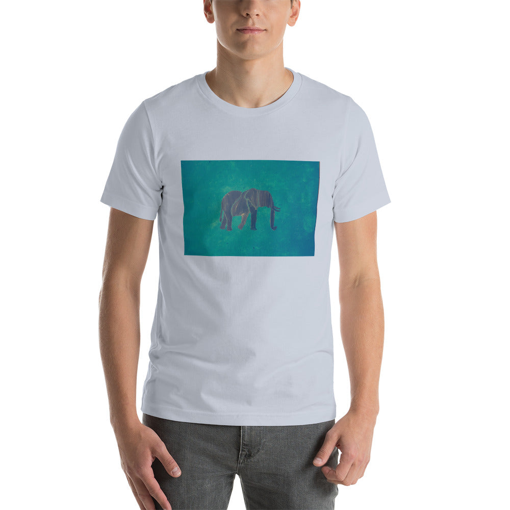 Blue green Elephant Short-Sleeve Unisex T-Shirt