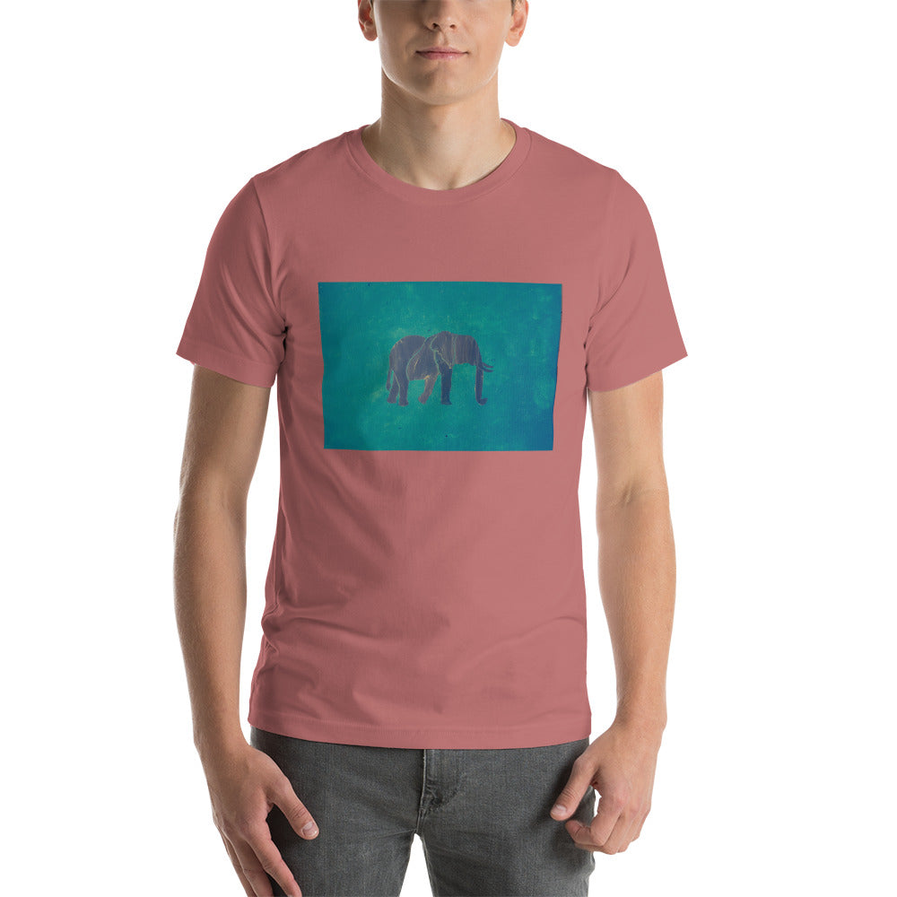 Blue green Elephant Short-Sleeve Unisex T-Shirt