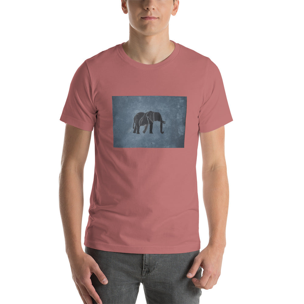 Dark Blue Elephant Short-Sleeve Unisex T-Shirt