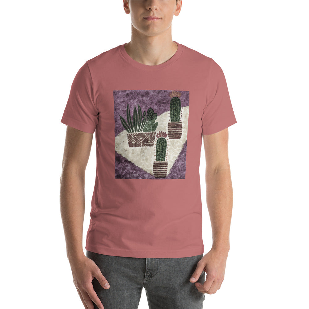 Cacti purple Short-Sleeve Unisex T-Shirt