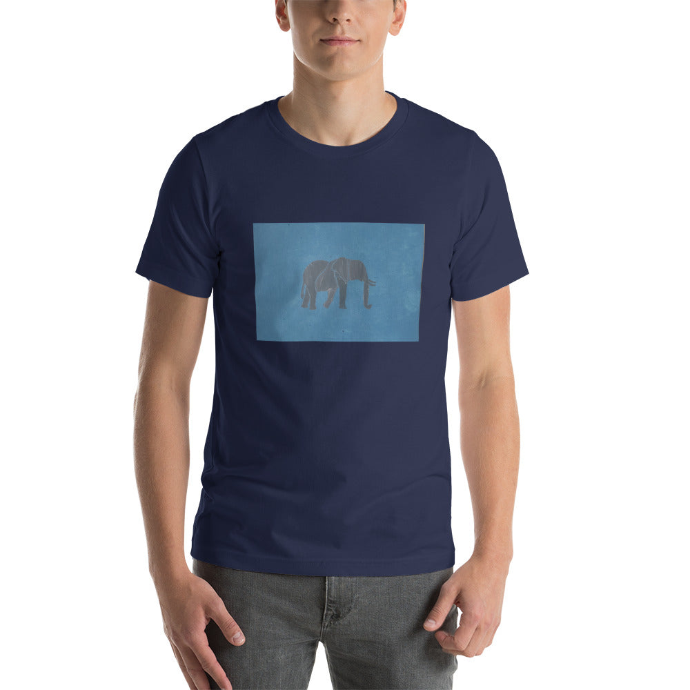 Blue Elephant Short-Sleeve Unisex T-Shirt