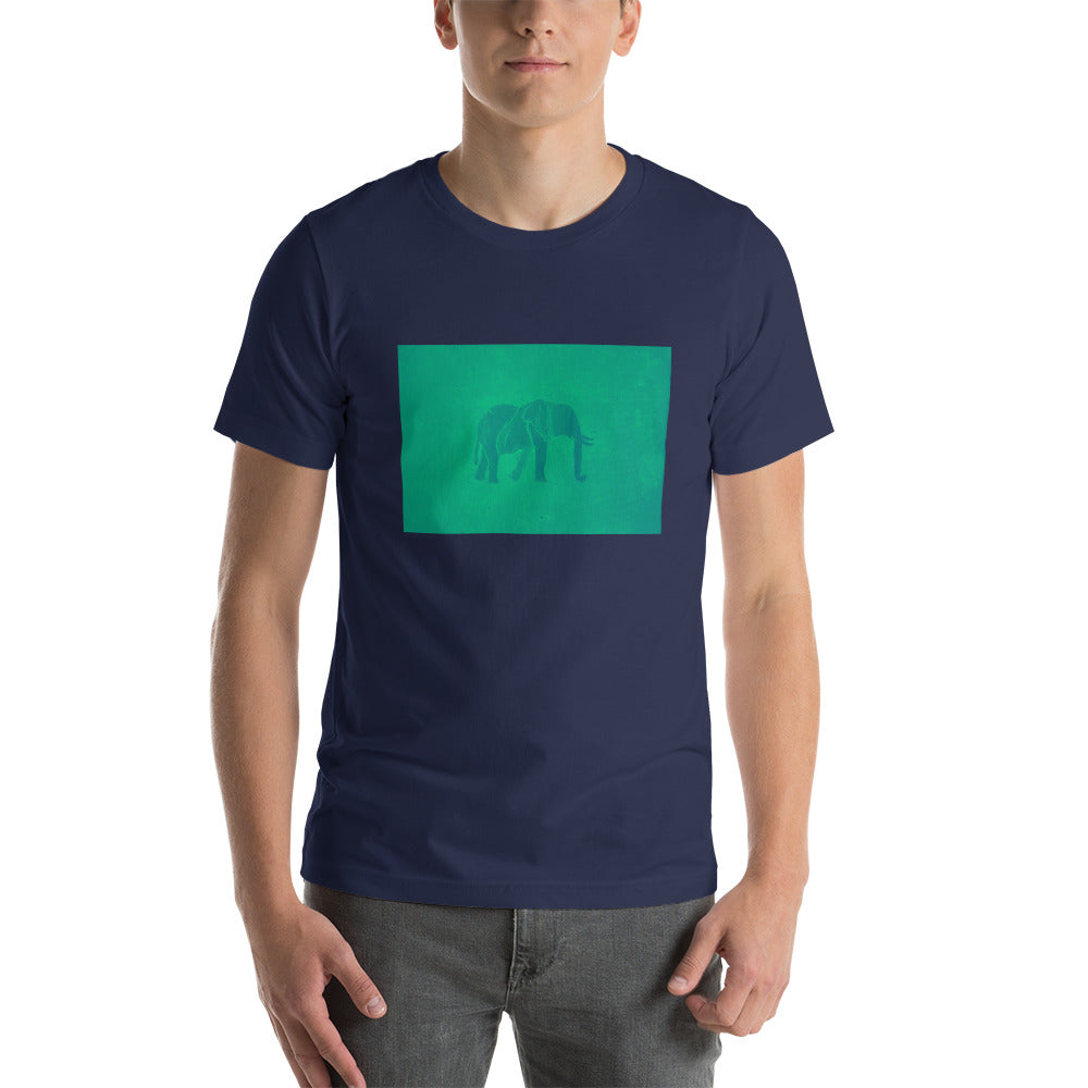 Bright Green Elephant Short-Sleeve Unisex T-Shirt