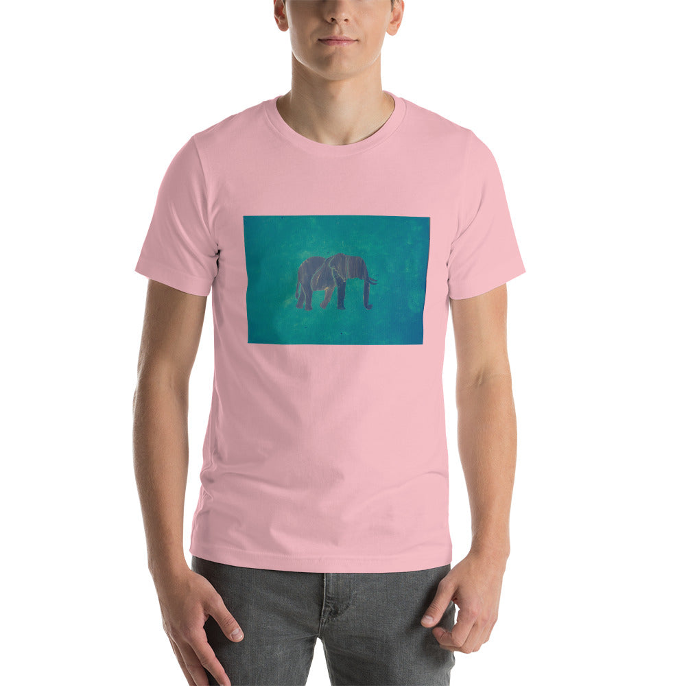 Blue green Elephant Short-Sleeve Unisex T-Shirt