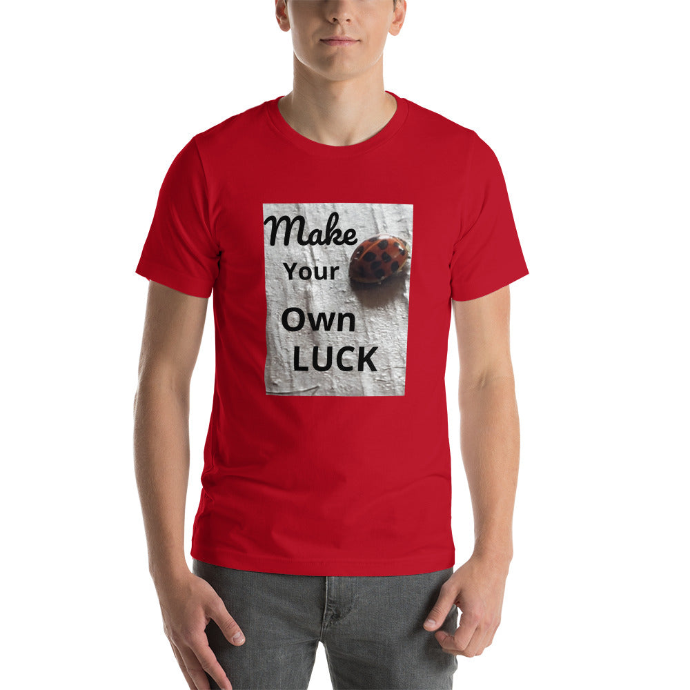 Ladybug "Make Your Own Luck" Short-Sleeve Unisex T-Shirt