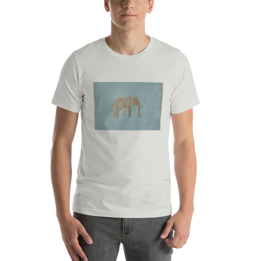 Light Blue Elephant Short-Sleeve Unisex T-Shirt