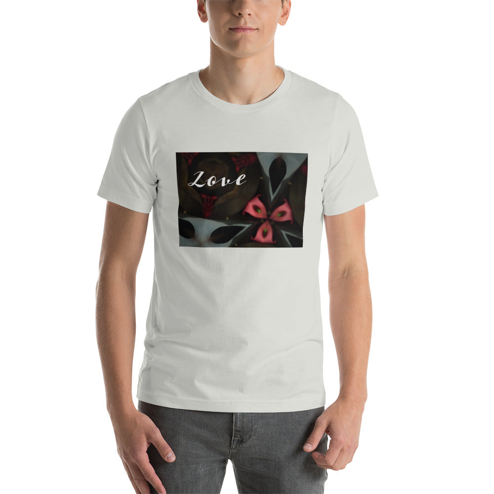 Pink & Black "Love" Short-Sleeve Unisex T-Shirt