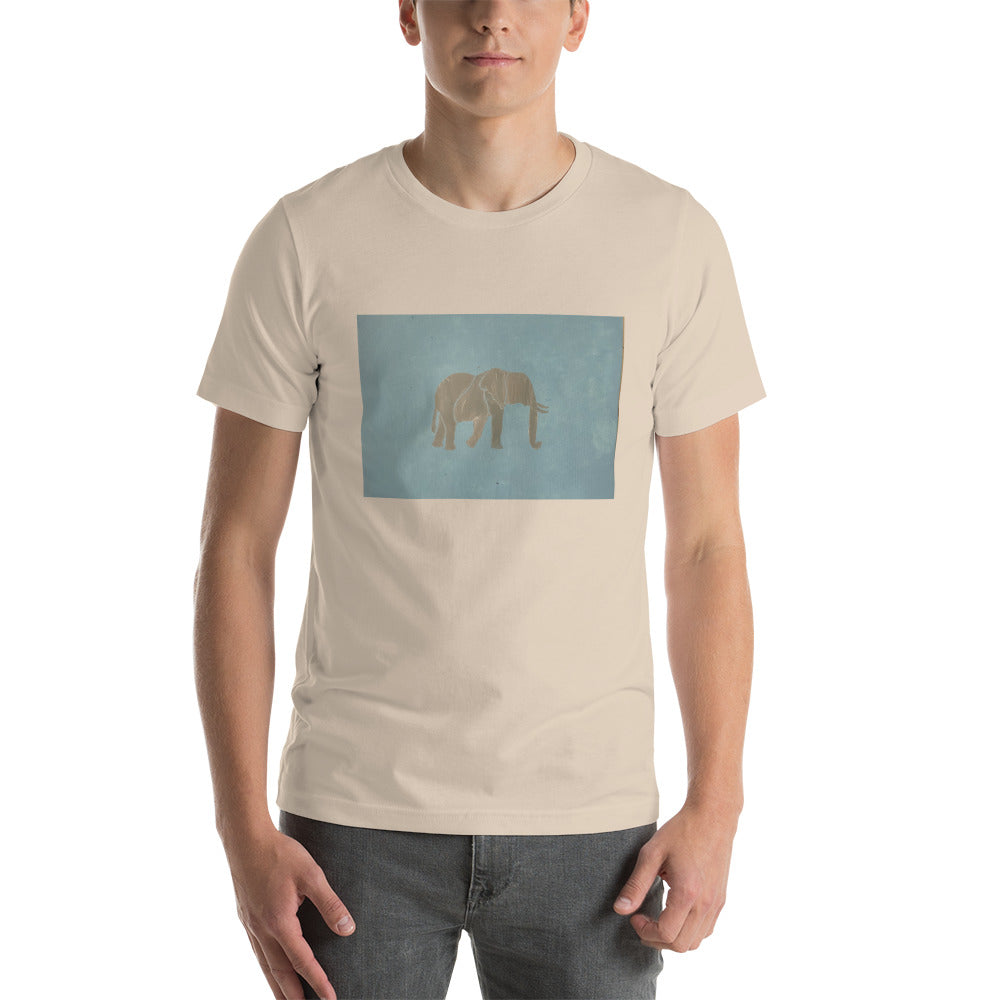 Light Blue Elephant Short-Sleeve Unisex T-Shirt