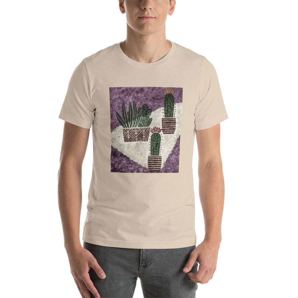 Cacti purple Short-Sleeve Unisex T-Shirt