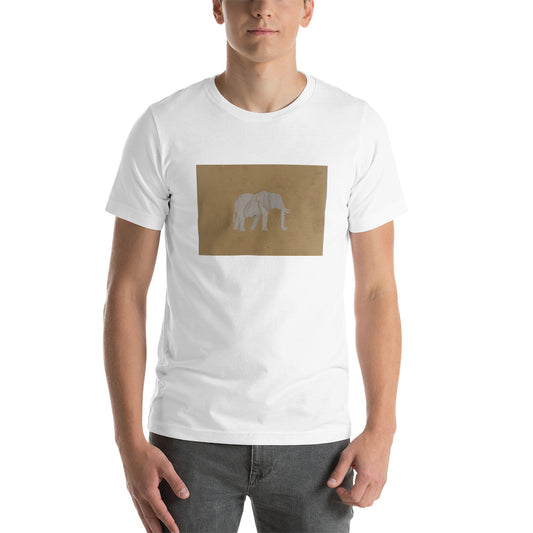 Brown Elephant Short-Sleeve Unisex T-Shirt