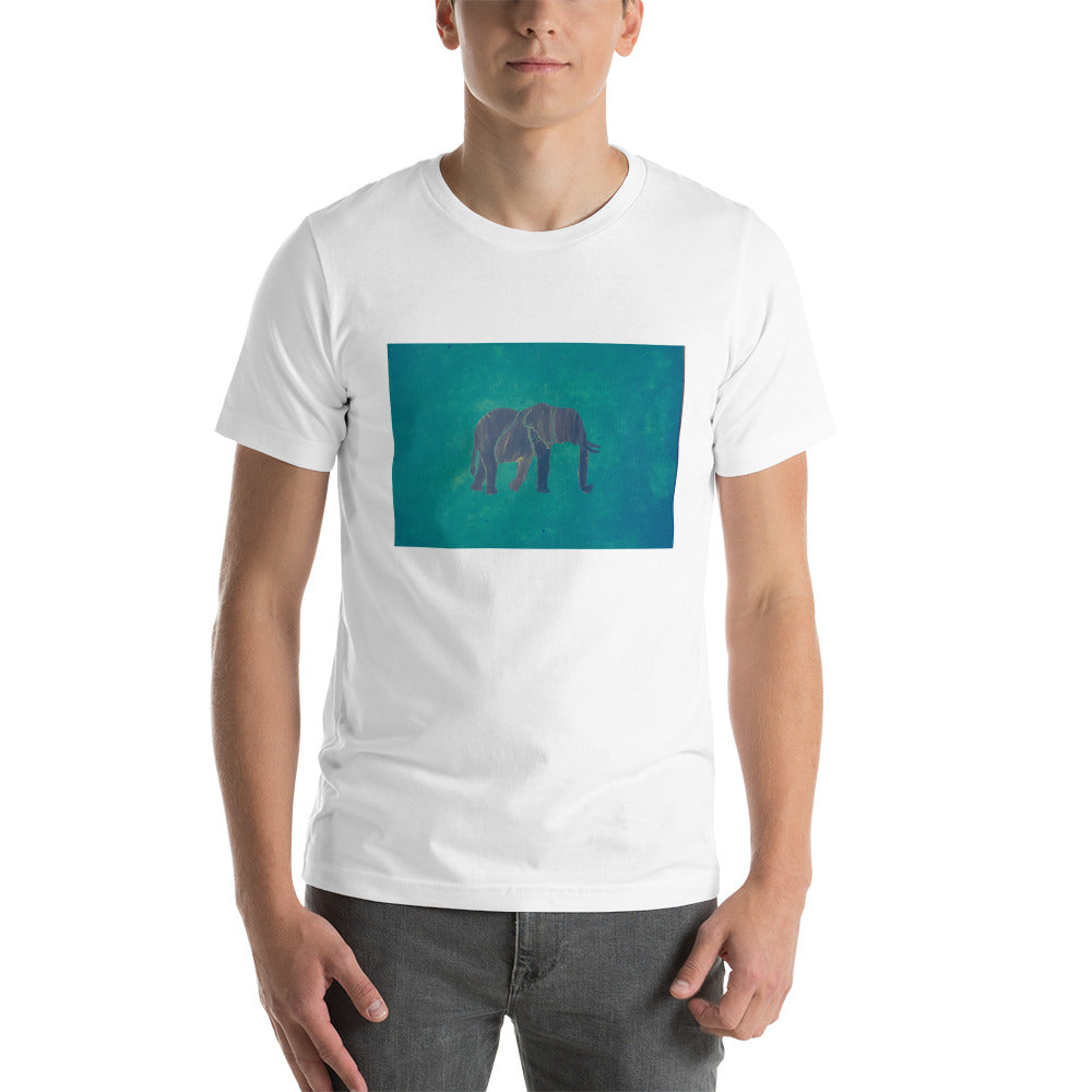 Blue green Elephant Short-Sleeve Unisex T-Shirt