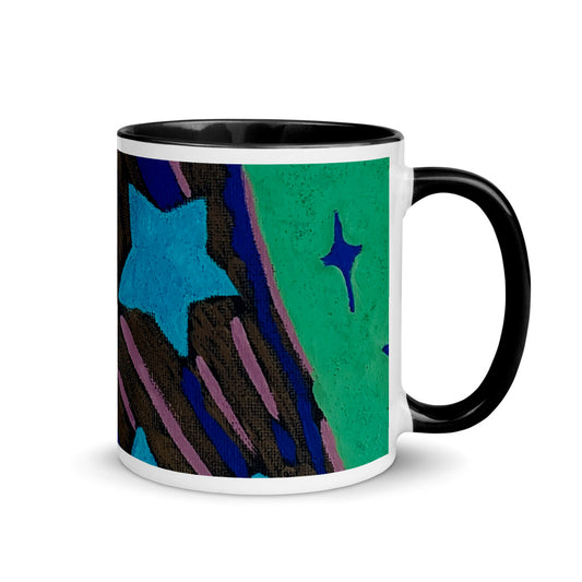 Starberst dark wrap Mug with Color Inside