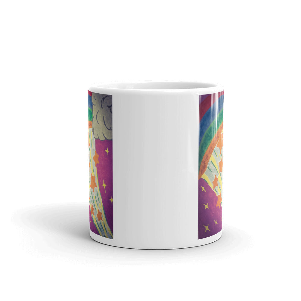 Starberst reg. White glossy mug