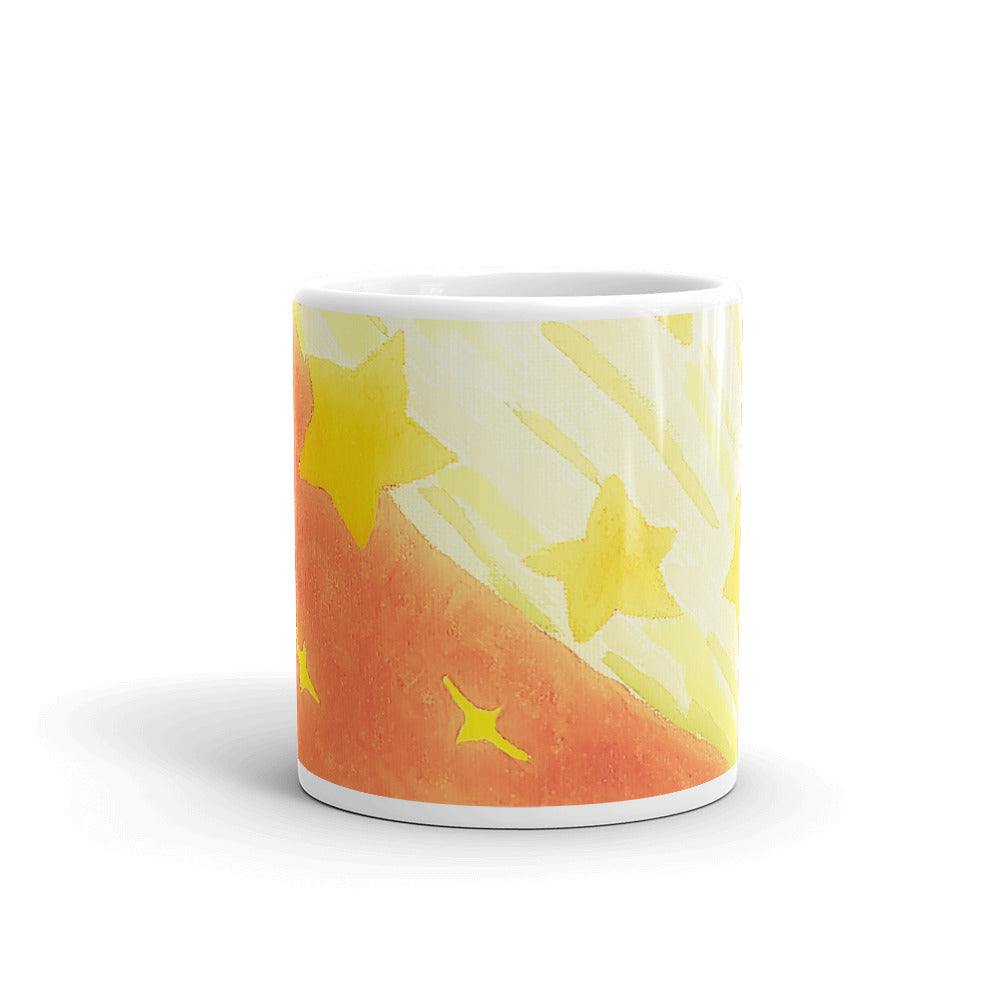 Starberst Bright Wrap White glossy mug