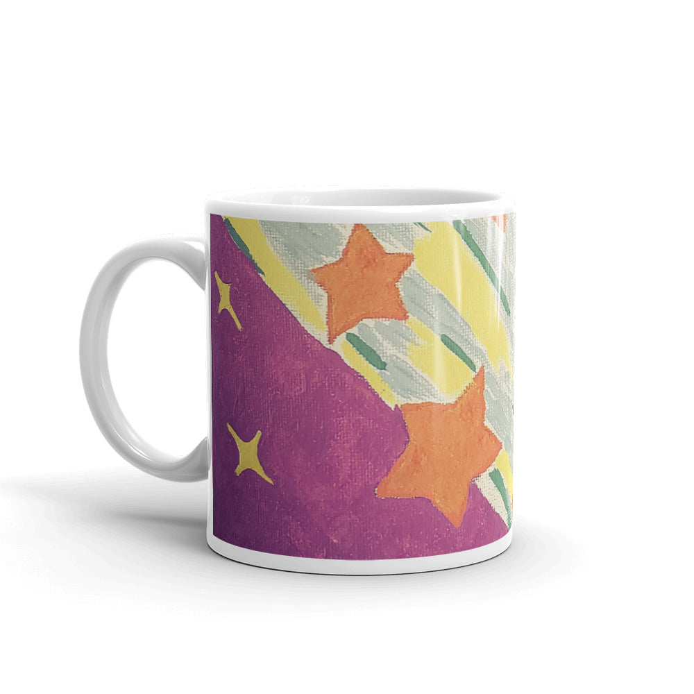 Starberst Wrap White glossy mug