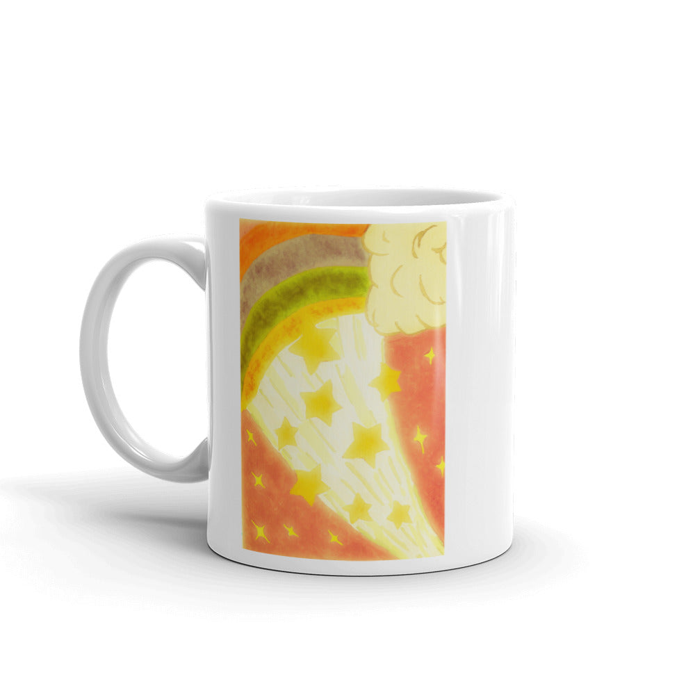 Starberst Bright reg. White glossy mug