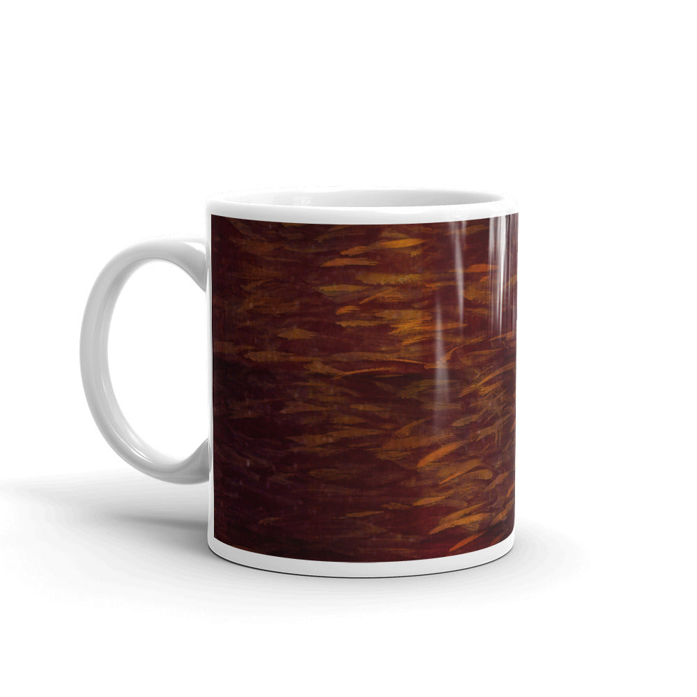 Fish Brown White glossy mug