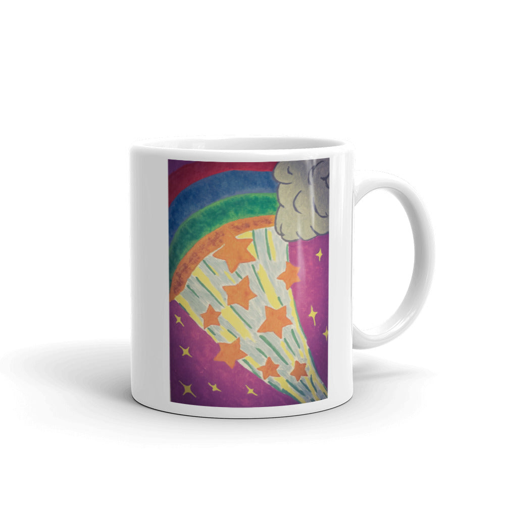 Starberst reg. White glossy mug