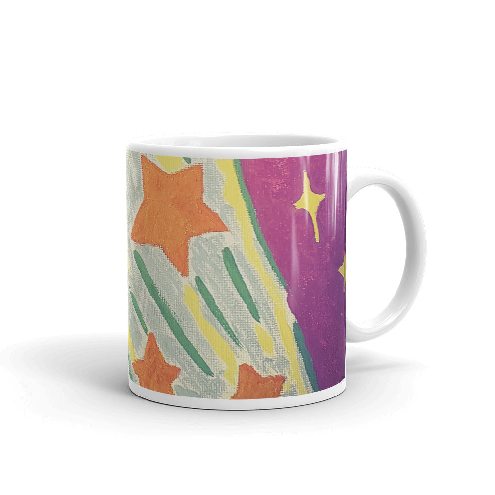 Starberst Wrap White glossy mug