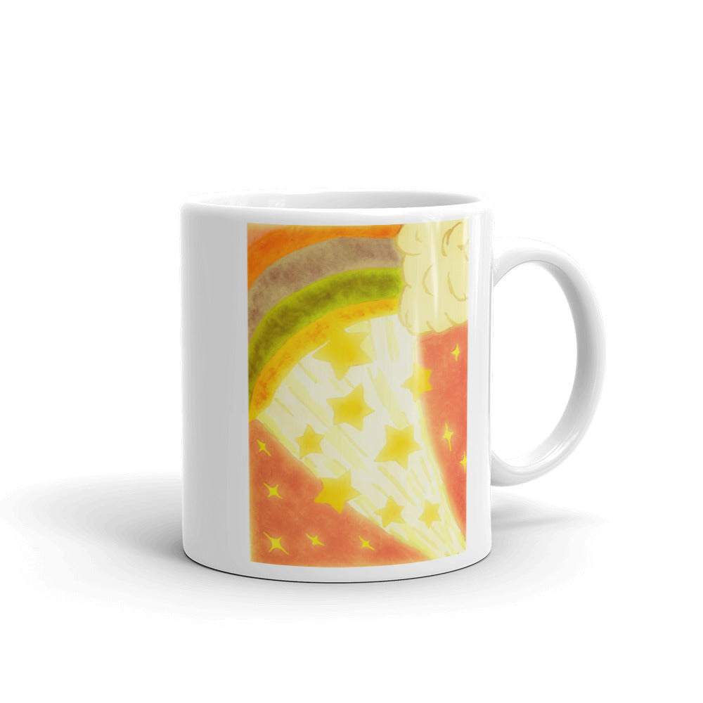 Starberst Bright reg. White glossy mug