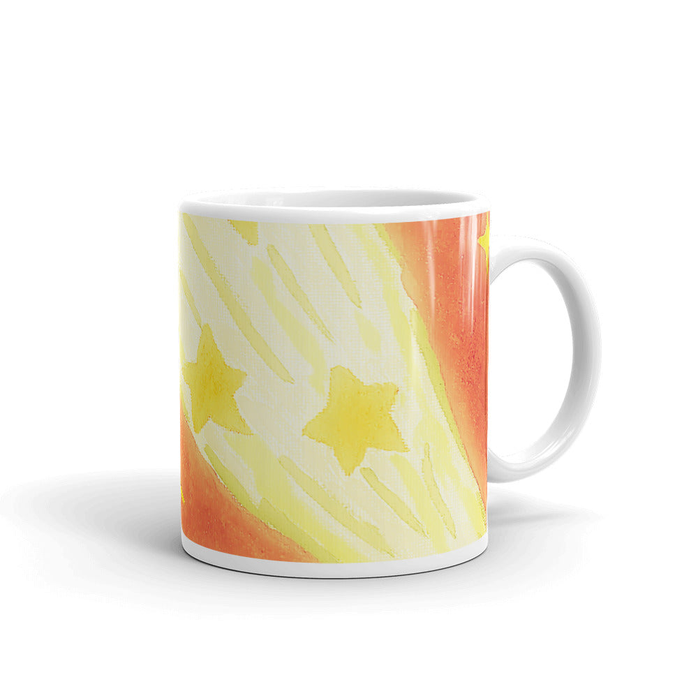 Starberst Bright Wrap White glossy mug