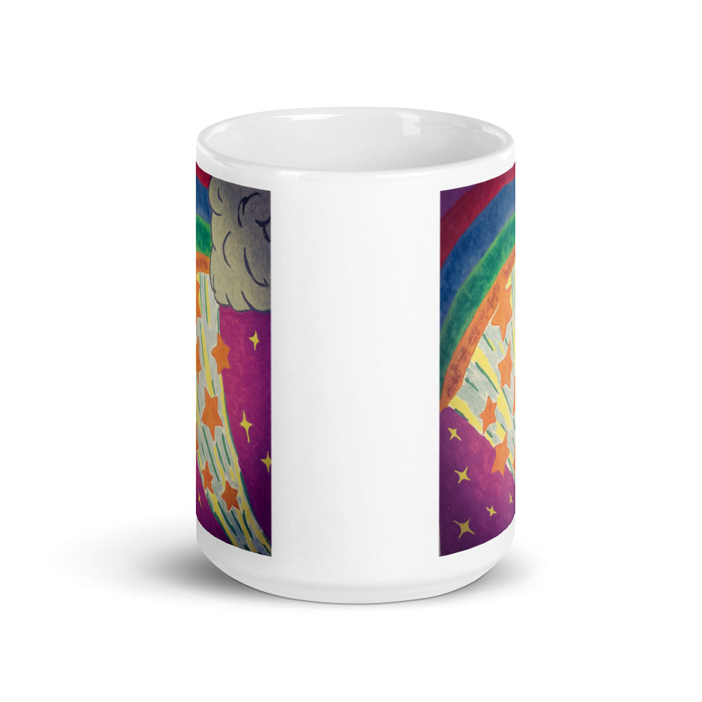 Starberst reg. White glossy mug