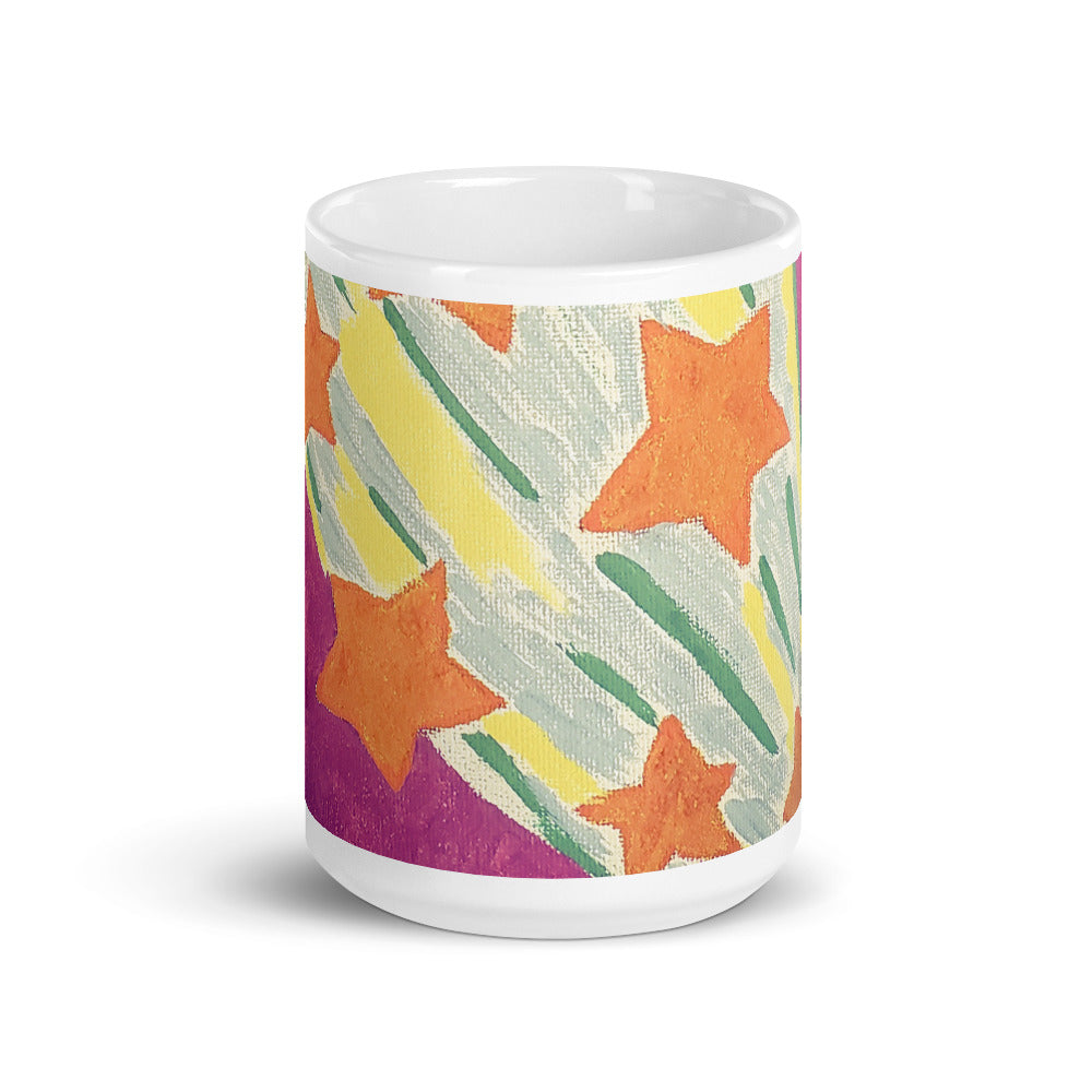 Starberst Wrap White glossy mug