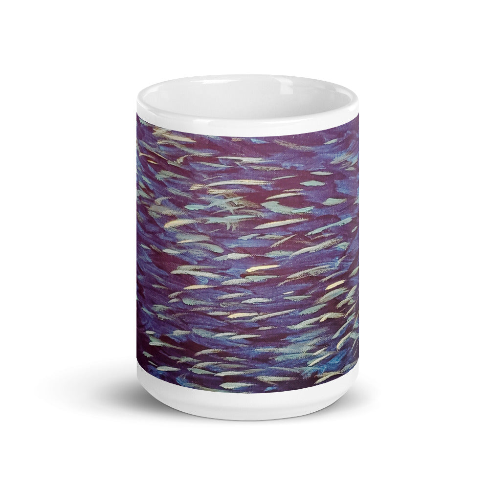 Ocean White glossy mug