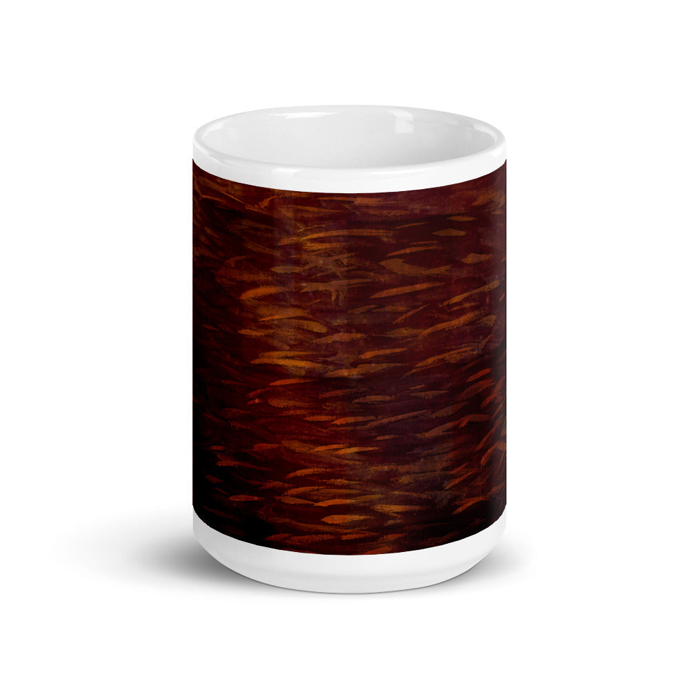 Fish Brown White glossy mug