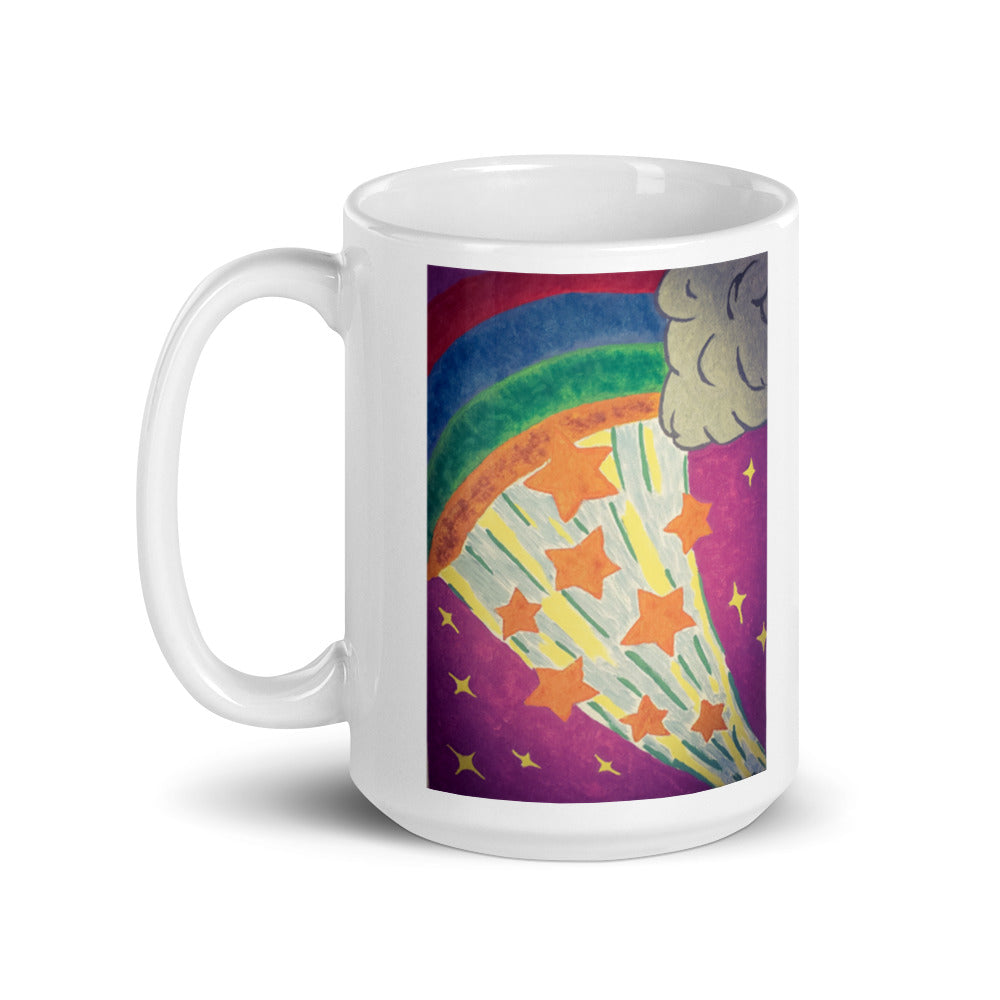 Starberst reg. White glossy mug