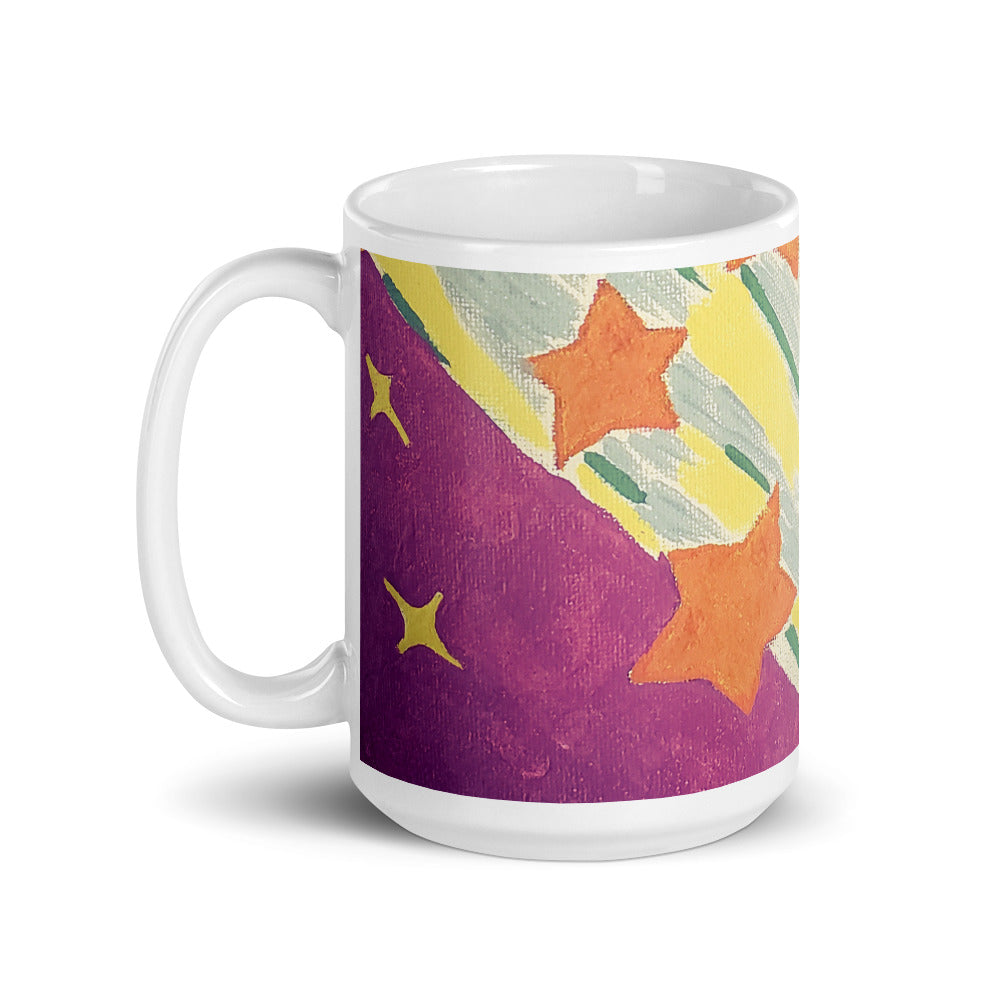 Starberst Wrap White glossy mug