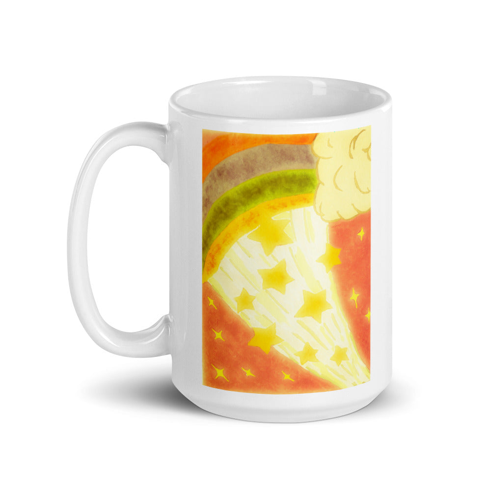 Starberst Bright reg. White glossy mug