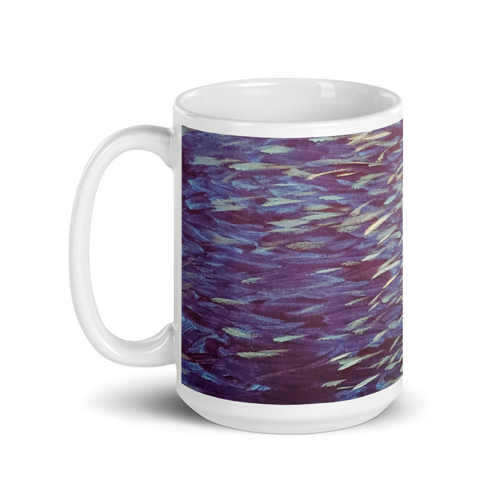 Ocean White glossy mug