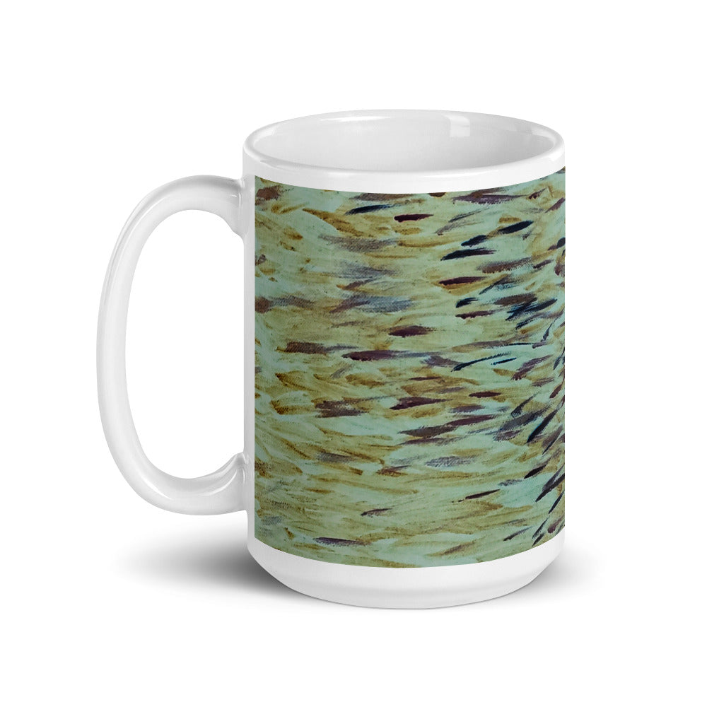 Fish White glossy mug