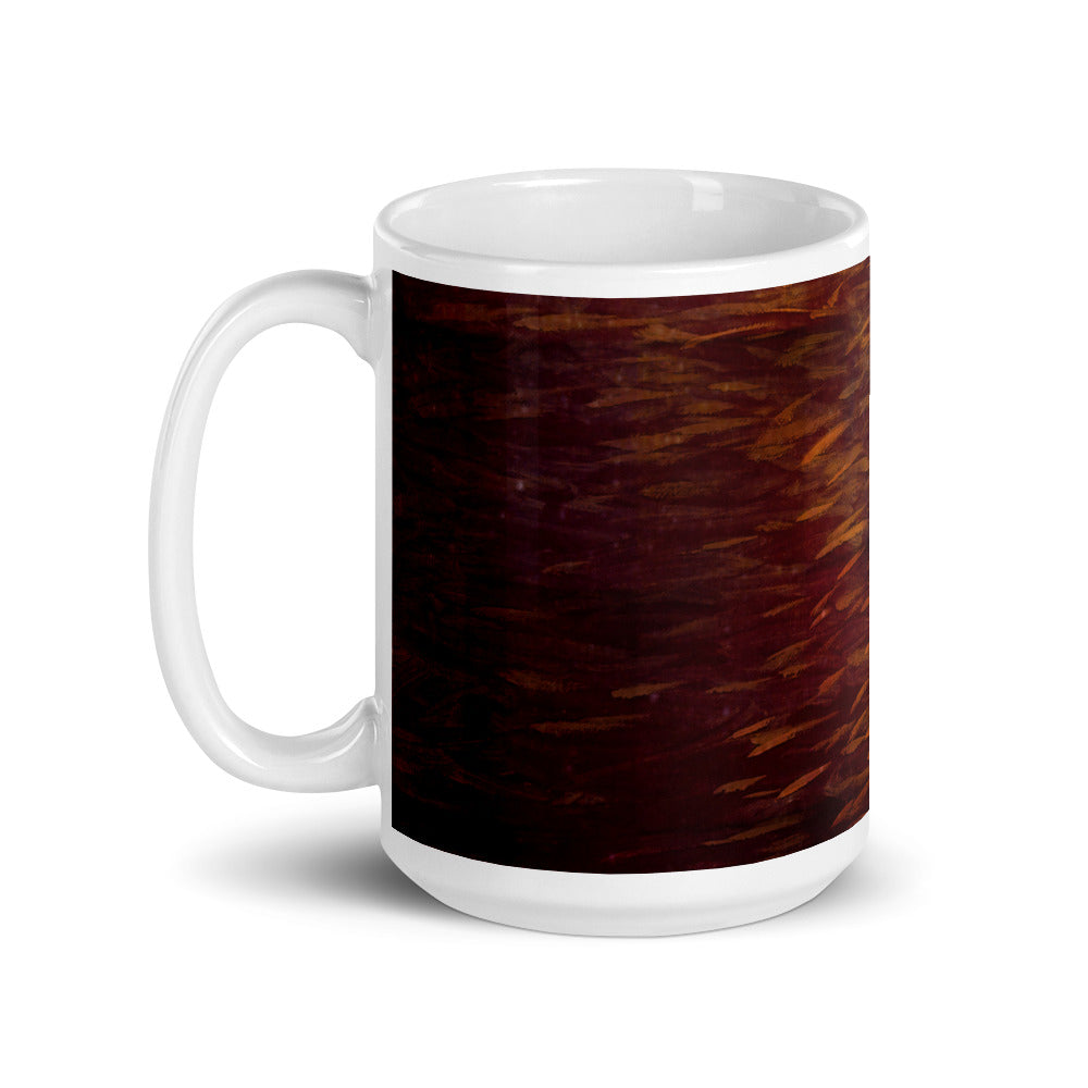 Fish Brown White glossy mug