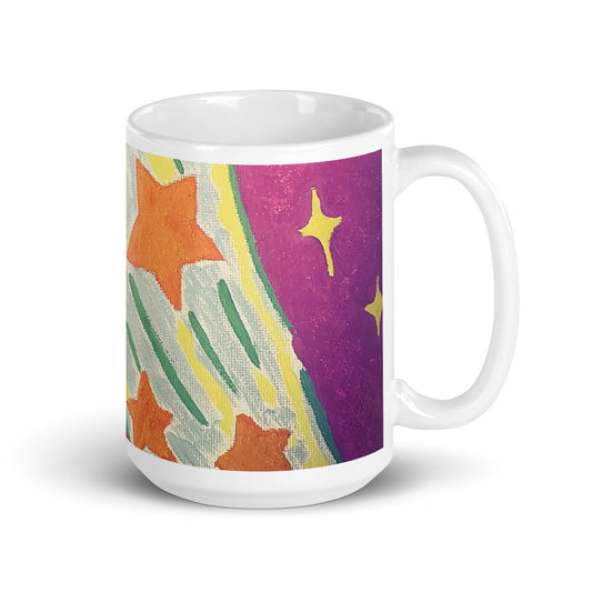 Starberst Wrap White glossy mug