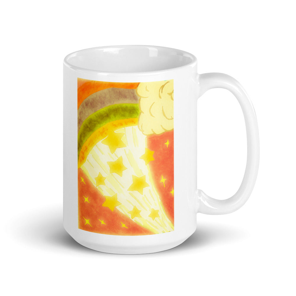 Starberst Bright reg. White glossy mug