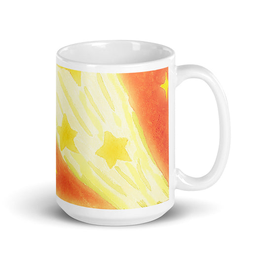 Starberst Bright Wrap White glossy mug