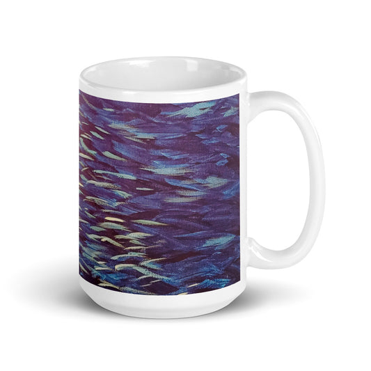 Ocean White glossy mug