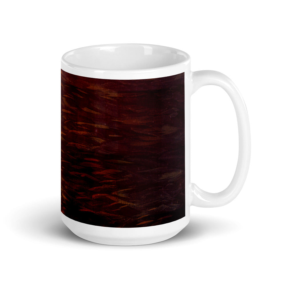 Fish Brown White glossy mug