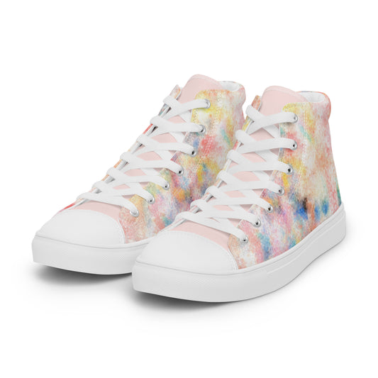 Light Colorful Sand Women’s high top canvas shoes #2